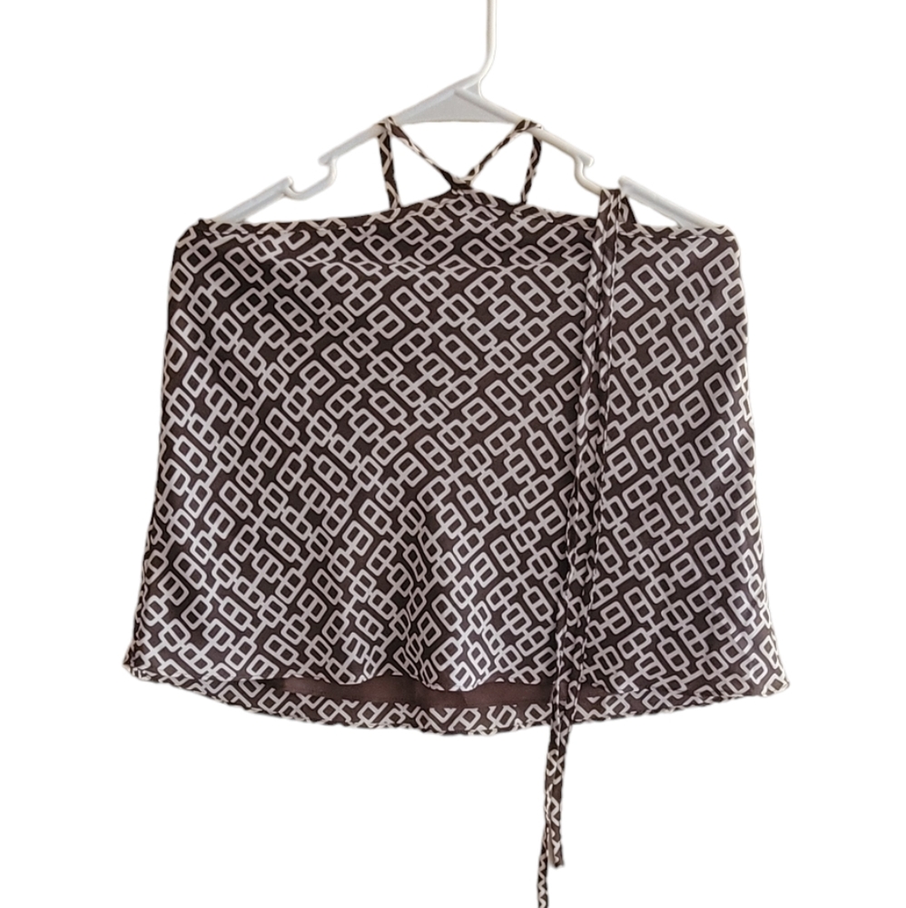COTTON CANDY LA Neck Tie Crop Top